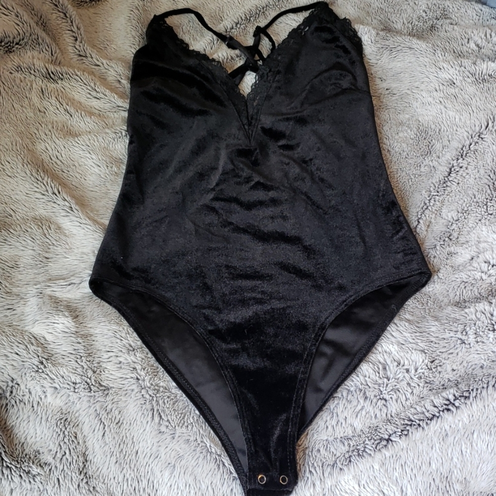 Black Velvet Body Suit